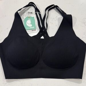 Black Seamless Support Bralette Bra Women XL